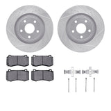 R1 Concepts 06-10 Jeep Grand Cherokee Front Drill/Slot Silver Rotors w/Ceramic Pads by R1 Concepts RNC-WGWH1-42029