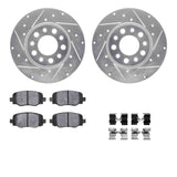 R1 Concepts 15-25 Alfa Romeo Tonale Rear Drilled & Slotted Silver Brake Rotor Set w/Ceramic Pads and Hardware by R1 Concepts RNC-WGWH1-42046