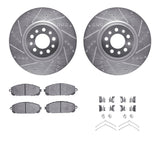 R1 Concepts 14-23 Jeep Cherokee Front Drilled & Slotted Silver Brake Rotor Set w/Ceramic Pads and Hardware by R1 Concepts RNC-WGWH1-42048
