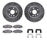 R1 Concepts 08-14 Cadillac CTS Front Drilled & Slotted Silver Brake Rotor Set w/Ceramic Pads and Hardware by R1 Concepts RNC-WGWH1-46042