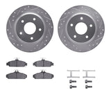 R1 Concepts 84-87 Chevrolet Corvette Front Drill/Slot Silver Rotors w/Ceramic Pads by R1 Concepts RNC-WGWH1-47023