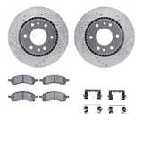 R1 Concepts 06-09 Buick Rainier Front Drilled & Slotted Silver Brake Rotor Set w/Ceramic Pads and Hardware by R1 Concepts RNC-WGWH1-48059