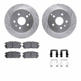 R1 Concepts 10-17 Chevrolet Equinox Rear Drilled & Slotted Silver Brake Rotor Set w/Ceramic Pads and Hardware by R1 Concepts RNC-WGWH1-48064