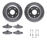 R1 Concepts 85-92 Chevrolet Camaro Rear Drilled & Slotted Silver Brake Rotor Set w/Ceramic Pads and Hardware by R1 Concepts RNC-WGWH1-52006