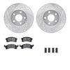 R1 Concepts 90-05 Buick Skylark Front Drilled & Slotted Silver Brake Rotor Set w/Ceramic Pads and Hardware