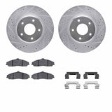 R1 Concepts 05-06 Pontiac GTO Front Drilled & Slotted Silver Brake Rotor Set w/Ceramic Pads and Hardware by R1 Concepts RNC-WGWH1-52012