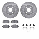 R1 Concepts 03-10 Chevrolet Cobalt Front Drilled & Slotted Silver Brake Rotor Set w/Ceramic Pads and Hardware by R1 Concepts RNC-WGWH1-53003