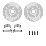 R1 Concepts 82-93 Ford LTD Front Drilled & Slotted Silver Brake Rotor Set w/Ceramic Pads and Hardware by R1 Concepts RNC-WGWH1-54042