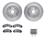 R1 Concepts 83-97 Ford Aerostar Front Drilled & Slotted Silver Brake Rotor Set w/Ceramic Pads and Hardware by R1 Concepts RNC-WGWH1-54055
