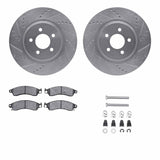 R1 Concepts 94-04 Ford Mustang Front Drilled & Slotted Silver Brake Rotor Set w/Ceramic Pads and Hardware by R1 Concepts RNC-WGWH1-54064