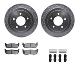 R1 Concepts 97-04 Ford ExpeditIon Rear Drilled & Slotted Silver Brake Rotor Set w/Ceramic Pads and Hardware by R1 Concepts RNC-WGWH1-54122
