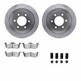 R1 Concepts 07-17 Ford ExpeditIon Rear Drilled & Slotted Silver Brake Rotor Set w/Ceramic Pads and Hardware by R1 Concepts RNC-WGWH1-54192