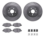 R1 Concepts 13-19 Ford Taurus Rear Drilled & Slotted Silver Brake Rotor Set w/Ceramic Pads and Hardware by R1 Concepts RNC-WGWH1-54215