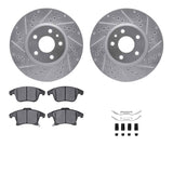 R1 Concepts 13-20 Ford FusIon Front Drilled & Slotted Silver Brake Rotor Set w/Ceramic Pads and Hardware by R1 Concepts RNC-WGWH1-54217