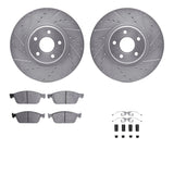 R1 Concepts 13-19 Ford Focus Front Drilled & Slotted Silver Brake Rotor Set w/Ceramic Pads and Hardware by R1 Concepts RNC-WGWH1-54225
