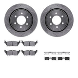R1 Concepts 15-17 Ford F-150 Rear Drilled & Slotted Silver Brake Rotor Set w/Ceramic Pads and Hardware by R1 Concepts RNC-WGWH1-54228
