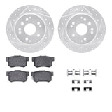 R1 Concepts 99-11 Acura TL Rear Drilled & Slotted Silver Brake Rotor Set w/Ceramic Pads and Hardware by R1 Concepts RNC-WGWH1-58012