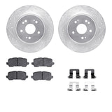 R1 Concepts 15-20 Acura TLX Rear Drilled & Slotted Silver Brake Rotor Set w/Ceramic Pads and Hardware by R1 Concepts RNC-WGWH1-58029