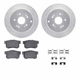 R1 Concepts 07-12 Acura RDX Rear Drilled & Slotted Silver Brake Rotor Set w/Ceramic Pads and Hardware by R1 Concepts RNC-WGWH1-59041