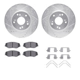 R1 Concepts 03-17 Acura ILX Front Drilled & Slotted Silver Brake Rotor Set w/Ceramic Pads and Hardware by R1 Concepts RNC-WGWH1-59064