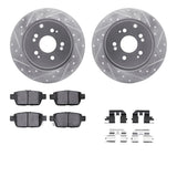 R1 Concepts 06-14 Honda Ridgeline Rear Drilled & Slotted Silver Brake Rotor Set w/Ceramic Pads and Hardware by R1 Concepts RNC-WGWH1-59078