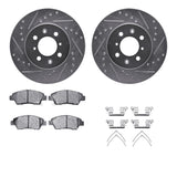 R1 Concepts 09-17 Honda City Front Drilled & Slotted Silver Brake Rotor Set w/Ceramic Pads and Hardware by R1 Concepts RNC-WGWH1-59079