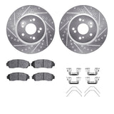 R1 Concepts 07-16 Acura RDX Front Drilled & Slotted Silver Brake Rotor Set w/Ceramic Pads and Hardware by R1 Concepts RNC-WGWH1-59085