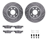 R1 Concepts 16-18 Smart Fortwo Front Drilled & Slotted Silver Brake Rotor Set w/Ceramic Pads and Hardware by R1 Concepts RNC-WGWH1-63149