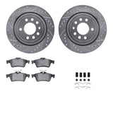 R1 Concepts 08-11 Saab 9-3X Rear Drilled & Slotted Silver Brake Rotor Set w/Ceramic Pads and Hardware by R1 Concepts RNC-WGWH1-65022