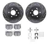 R1 Concepts 89-96 Nissan 300ZX Rear Drilled & Slotted Silver Brake Rotor Set w/Ceramic Pads and Hardware by R1 Concepts RNC-WGWH1-67058
