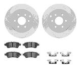 R1 Concepts 05-12 Nissan Pathfinder Rear Drilled & Slotted Silver Brake Rotor Set w/Ceramic Pads and Hardware by R1 Concepts RNC-WGWH1-67111