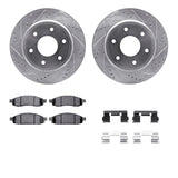 R1 Concepts 05-07 Infiniti QX56 Front Drilled & Slotted Silver Brake Rotor Set w/Ceramic Pads and Hardware by R1 Concepts RNC-WGWH1-67113