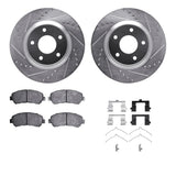 R1 Concepts 08-15 Nissan Rogue Front Drilled & Slotted Silver Brake Rotor Set w/Ceramic Pads and Hardware by R1 Concepts RNC-WGWH1-67116