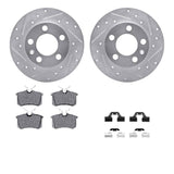 R1 Concepts 99-15 Audi TT Rear Drilled & Slotted Silver Brake Rotor Set w/Ceramic Pads and Hardware by R1 Concepts RNC-WGWH1-74030
