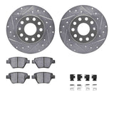 R1 Concepts 05-16 Audi A3 Quattro Rear Drilled & Slotted Silver Brake Rotor Set w/Ceramic Pads and Hardware by R1 Concepts RNC-WGWH1-74090