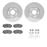 R1 Concepts 90-90 Lexus LS400 Front Drilled & Slotted Silver Brake Rotor Set w/Ceramic Pads and Hardware by R1 Concepts RNC-WGWH1-75001