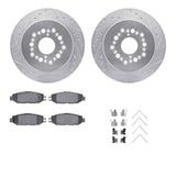 R1 Concepts 93-00 Lexus LS400 Rear Drilled & Slotted Silver Brake Rotor Set w/Ceramic Pads and Hardware by R1 Concepts RNC-WGWH1-75009