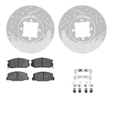 R1 Concepts 82-85 Toyota Celica Front Drilled & Slotted Silver Brake Rotor Set w/Ceramic Pads and Hardware by R1 Concepts RNC-WGWH1-76041