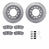 R1 Concepts 01-09 Lexus GX470 Rear Drilled & Slotted Silver Brake Rotor Set w/Ceramic Pads and Hardware by R1 Concepts RNC-WGWH1-76099