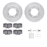 R1 Concepts 91-98 Toyota T100 Front Drilled & Slotted Silver Brake Rotor Set w/Ceramic Pads and Hardware by R1 Concepts RNC-WGWH1-76102