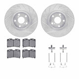 R1 Concepts 93-98 Toyota Supra Front Drilled & Slotted Silver Brake Rotor Set w/Ceramic Pads and Hardware by R1 Concepts RNC-WGWH1-76107