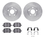 R1 Concepts 97-04 Lexus ES300 Front Drilled & Slotted Silver Brake Rotor Set w/Ceramic Pads and Hardware by R1 Concepts RNC-WGWH1-76112