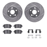 R1 Concepts 04-09 Toyota Prius Front Drilled & Slotted Silver Brake Rotor Set w/Ceramic Pads and Hardware by R1 Concepts RNC-WGWH1-76122