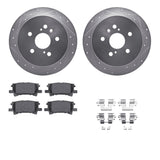 R1 Concepts 04-09 Lexus RX330 Rear Drilled & Slotted Silver Brake Rotor Set w/Ceramic Pads and Hardware by R1 Concepts RNC-WGWH1-76150