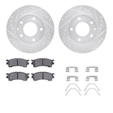 R1 Concepts 93-03 Ford Probe Front Drilled & Slotted Silver Brake Rotor Set w/Ceramic Pads and Hardware by R1 Concepts RNC-WGWH1-80043