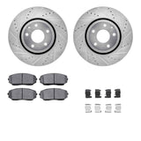 R1 Concepts 16-25 Mazda CX-5 Front Drilled & Slotted Silver Brake Rotor Set w/Ceramic Pads and Hardware by R1 Concepts RNC-WGWH1-80068