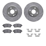 R1 Concepts 11-15 Mazda 2 Front Drilled & Slotted Silver Brake Rotor Set w/Ceramic Pads and Hardware by R1 Concepts RNC-WGWH1-80072