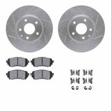 R1 Concepts 14-19 Mazda 6 Front Drilled & Slotted Silver Brake Rotor Set w/Ceramic Pads and Hardware by R1 Concepts RNC-WGWH1-80079