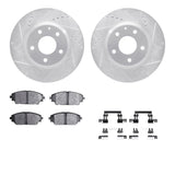 R1 Concepts 14-24 Mazda CX-3 Front Drilled & Slotted Silver Brake Rotor Set w/Ceramic Pads and Hardware by R1 Concepts RNC-WGWH1-80080