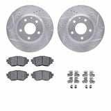 R1 Concepts 17-18 Mazda 3 Front Drilled & Slotted Silver Brake Rotor Set w/Ceramic Pads and Hardware by R1 Concepts RNC-WGWH1-80083